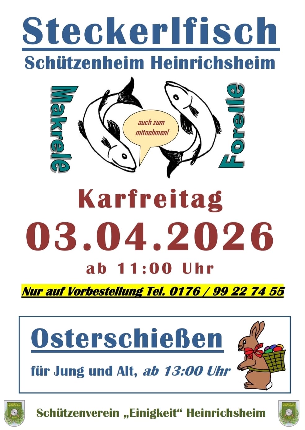 Plakat Steckerlfisch Karfreitag 2026